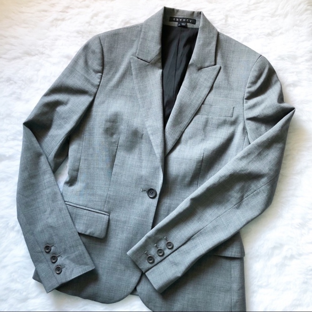 Theory Gabe B Wool Single Button Lined Blazer - image 4